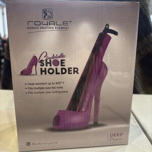 NIB Royale Cinderella Shoe Holder For Curling Iron/Straightener In Deep Purple